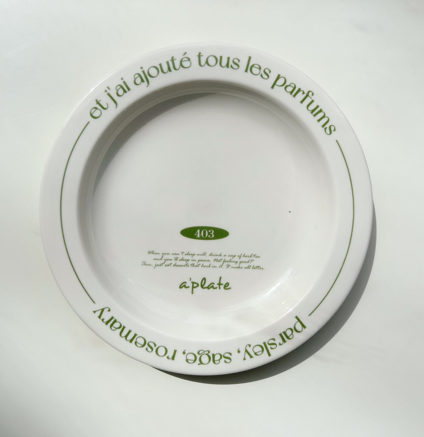 Green Lettering Plate