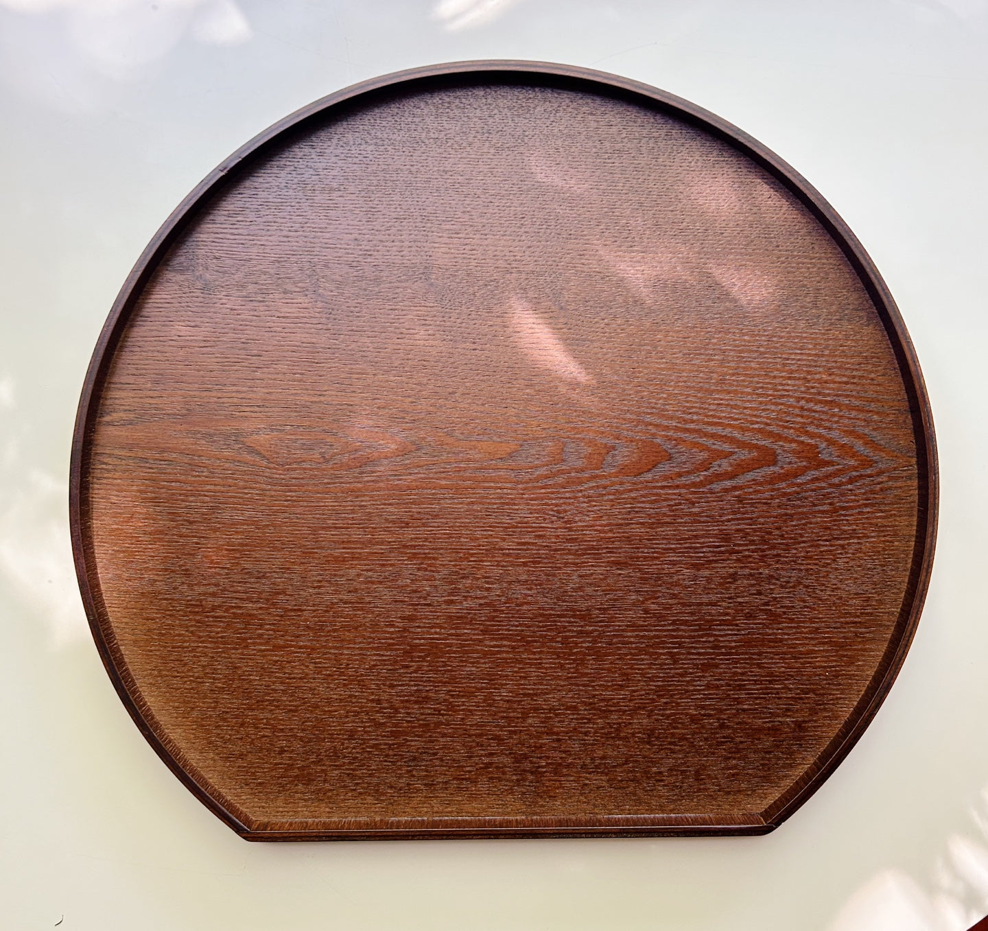 Half Moon Lacquered Wooden Tray