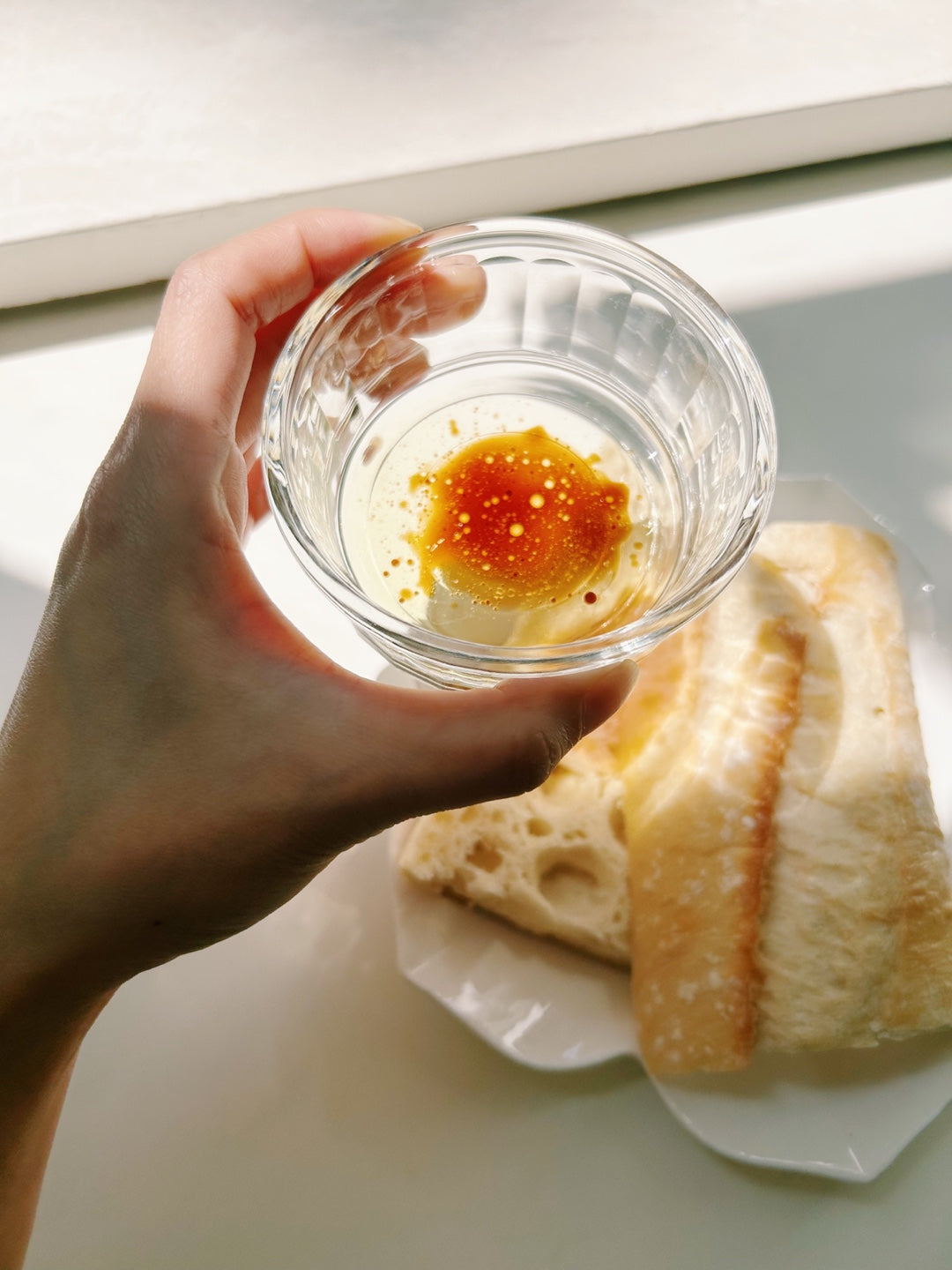 Wide Glass Sauce Bowl