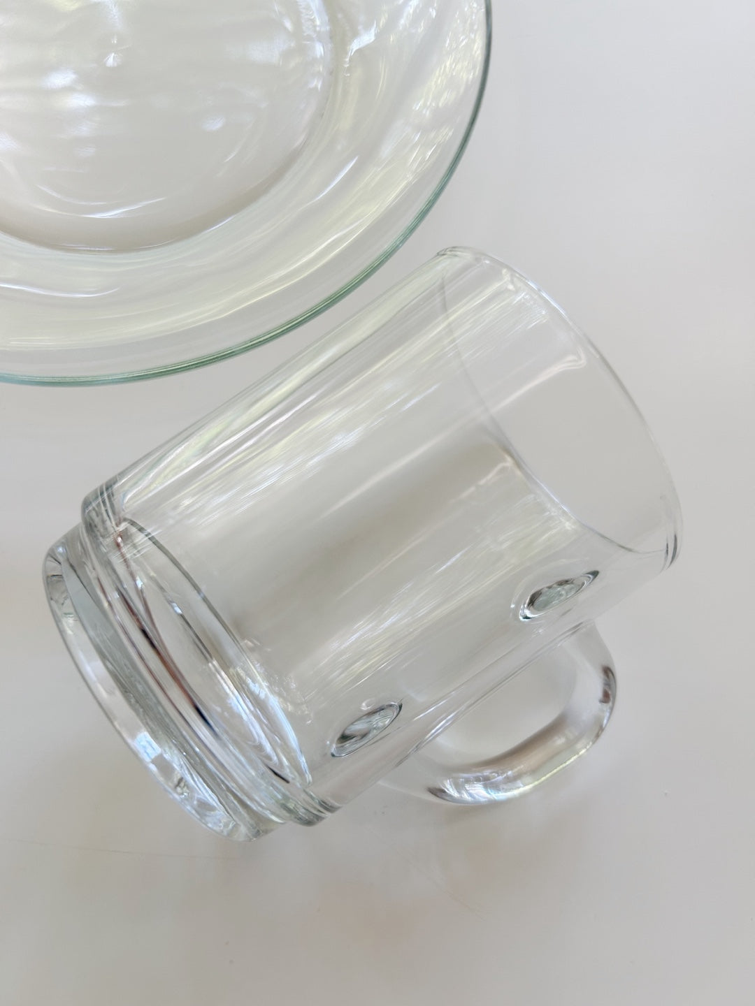 Glass Mug and Plate Set