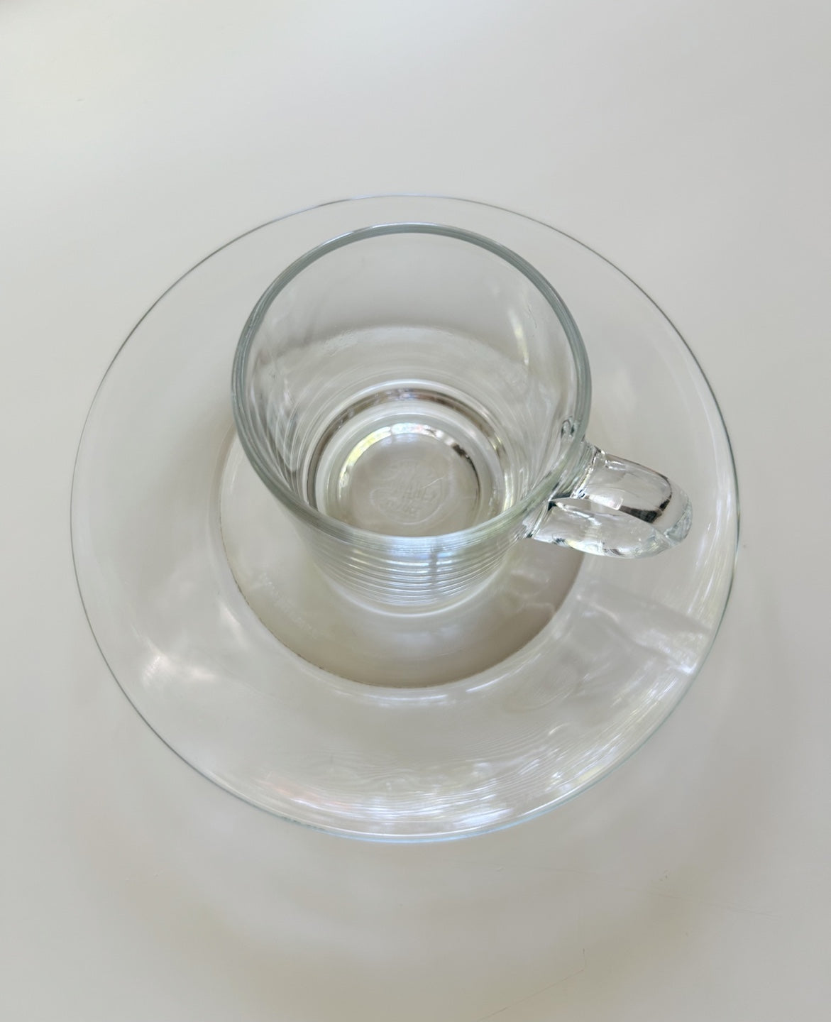 Glass Mug and Plate Set