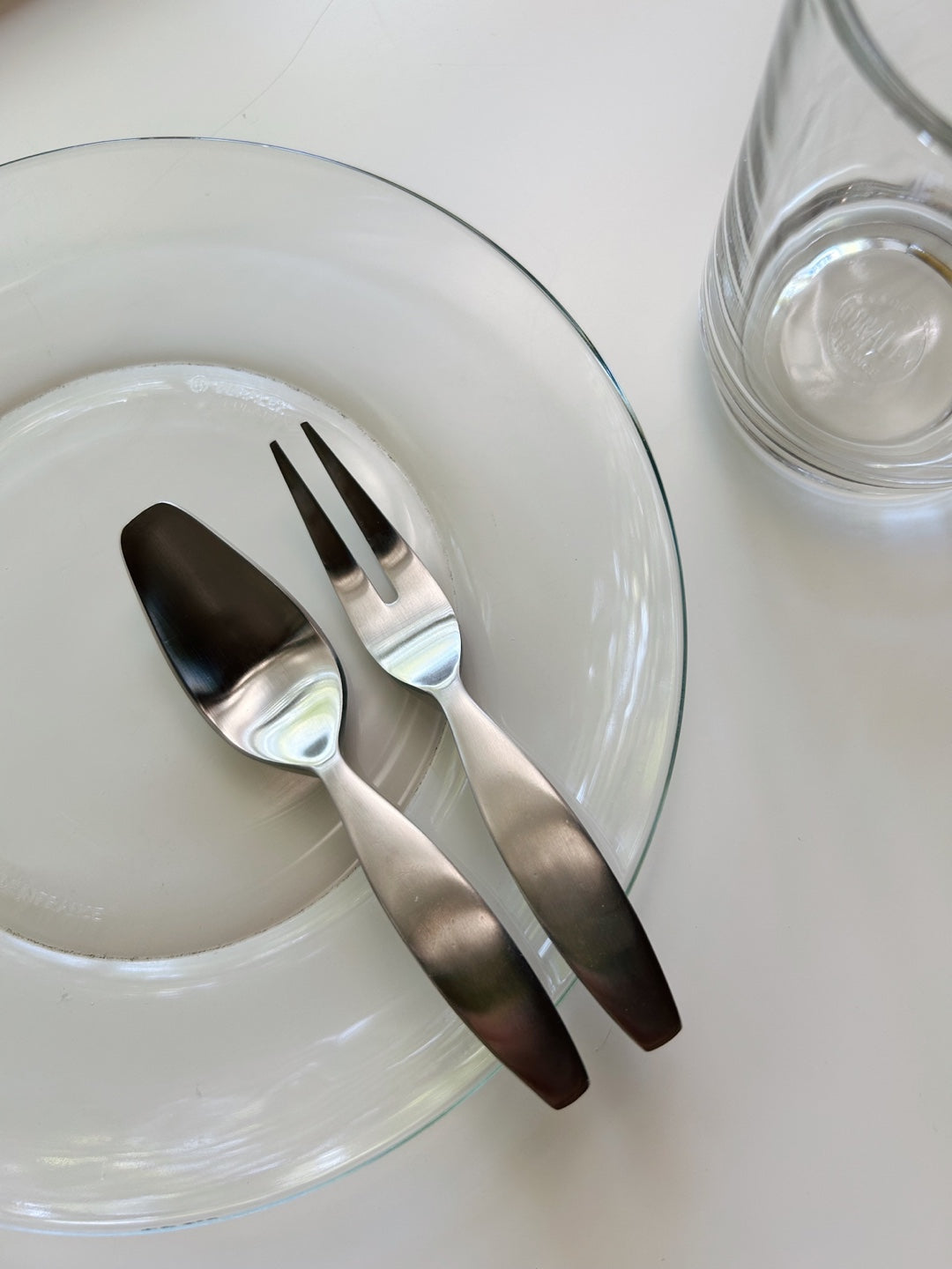 Almond Dessert Spoon and Fork Set