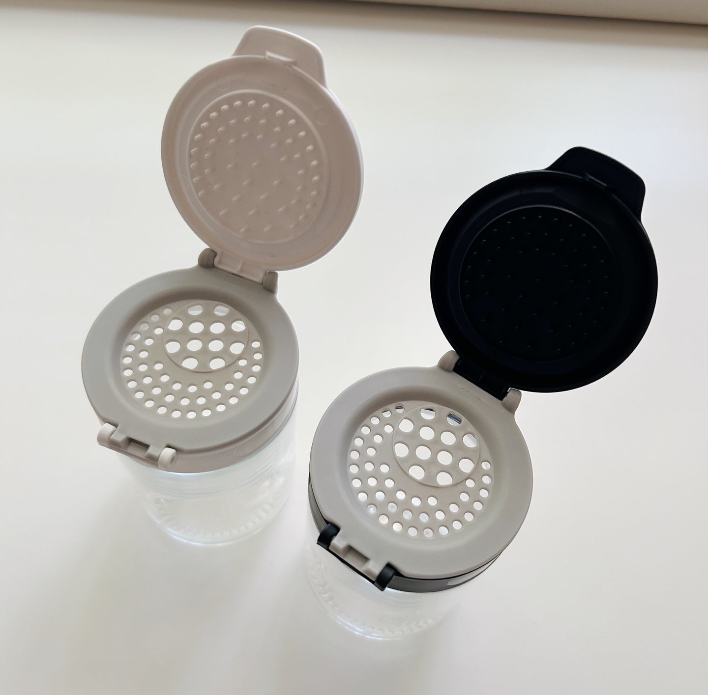 Dual Lid Glass Spice Jars