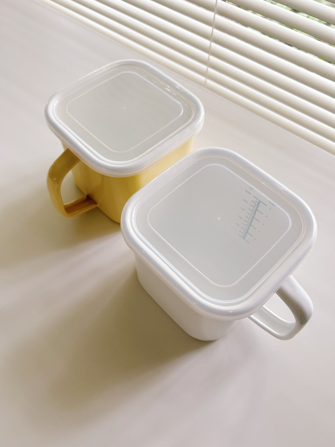Enamel Canister Pot (Square)
