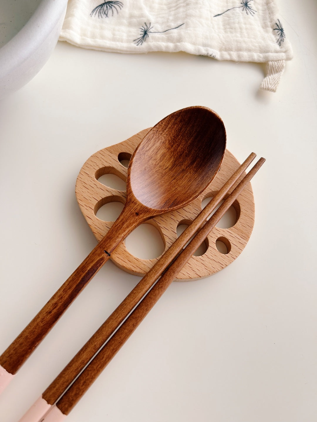 Lotus Root Wooden Rest / Coaster