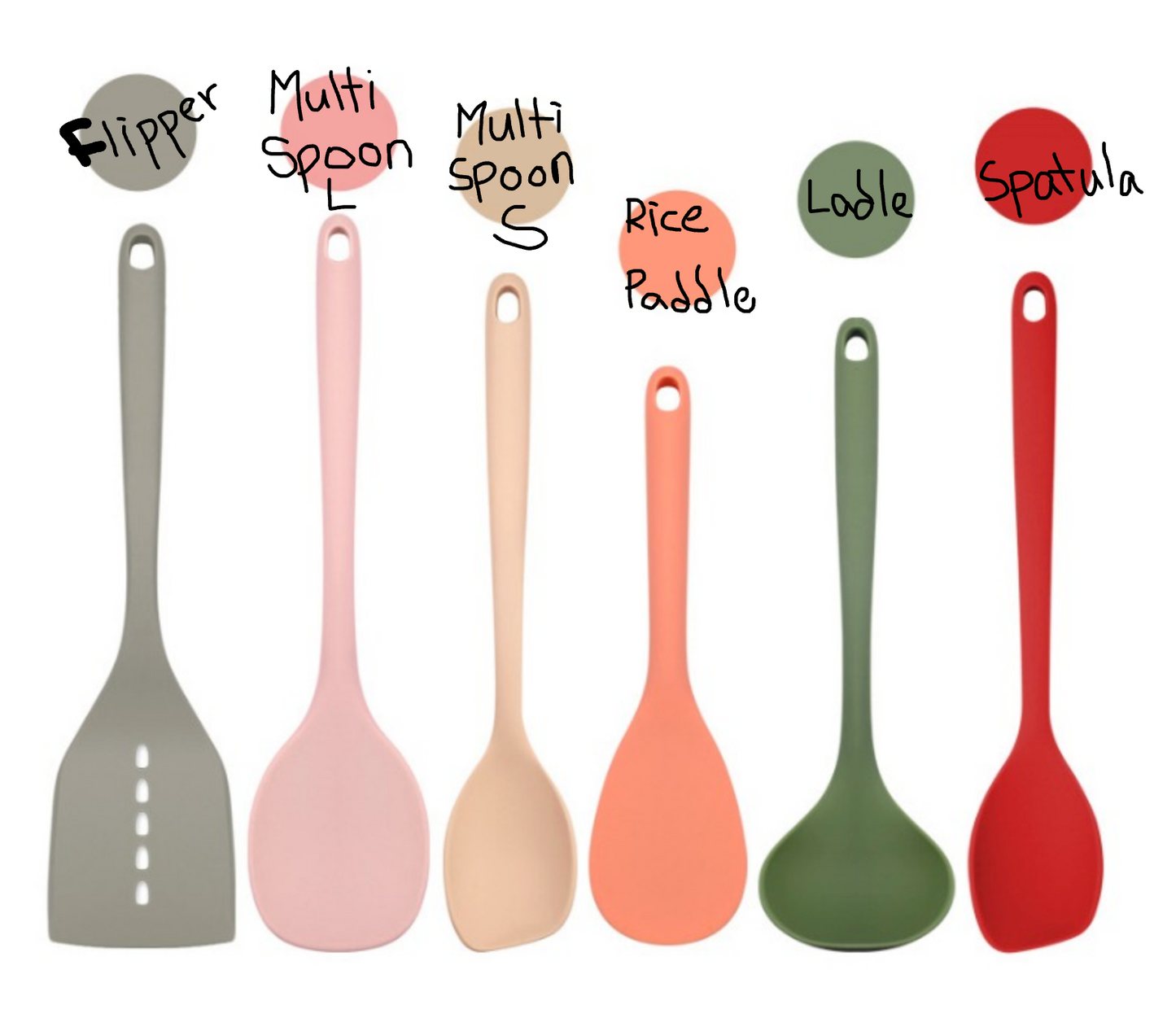 Silicone Color Utensils