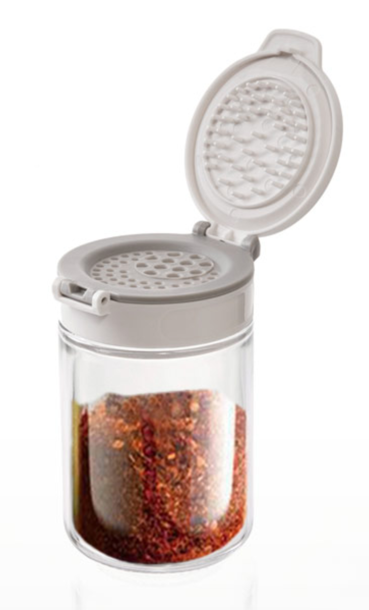 Dual Lid Glass Spice Jars