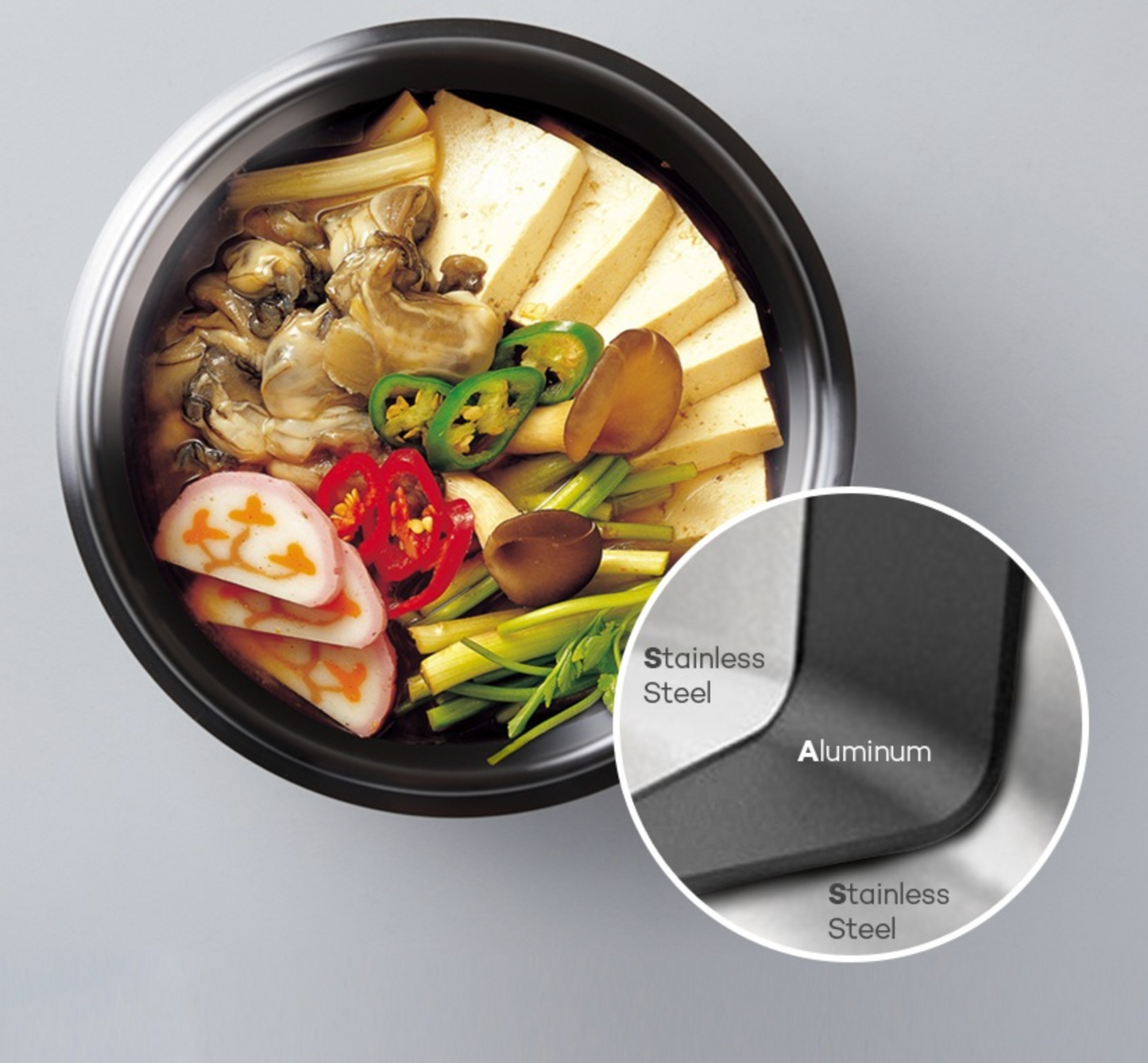 3-Ply Stainless Ddukbaegi (Korean Style Pot)