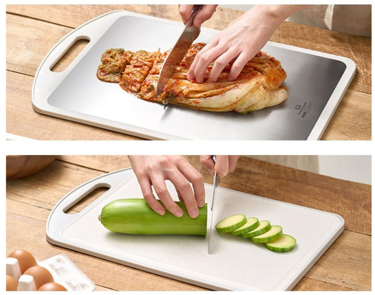 New) Double Sided Stainless Cutting Board