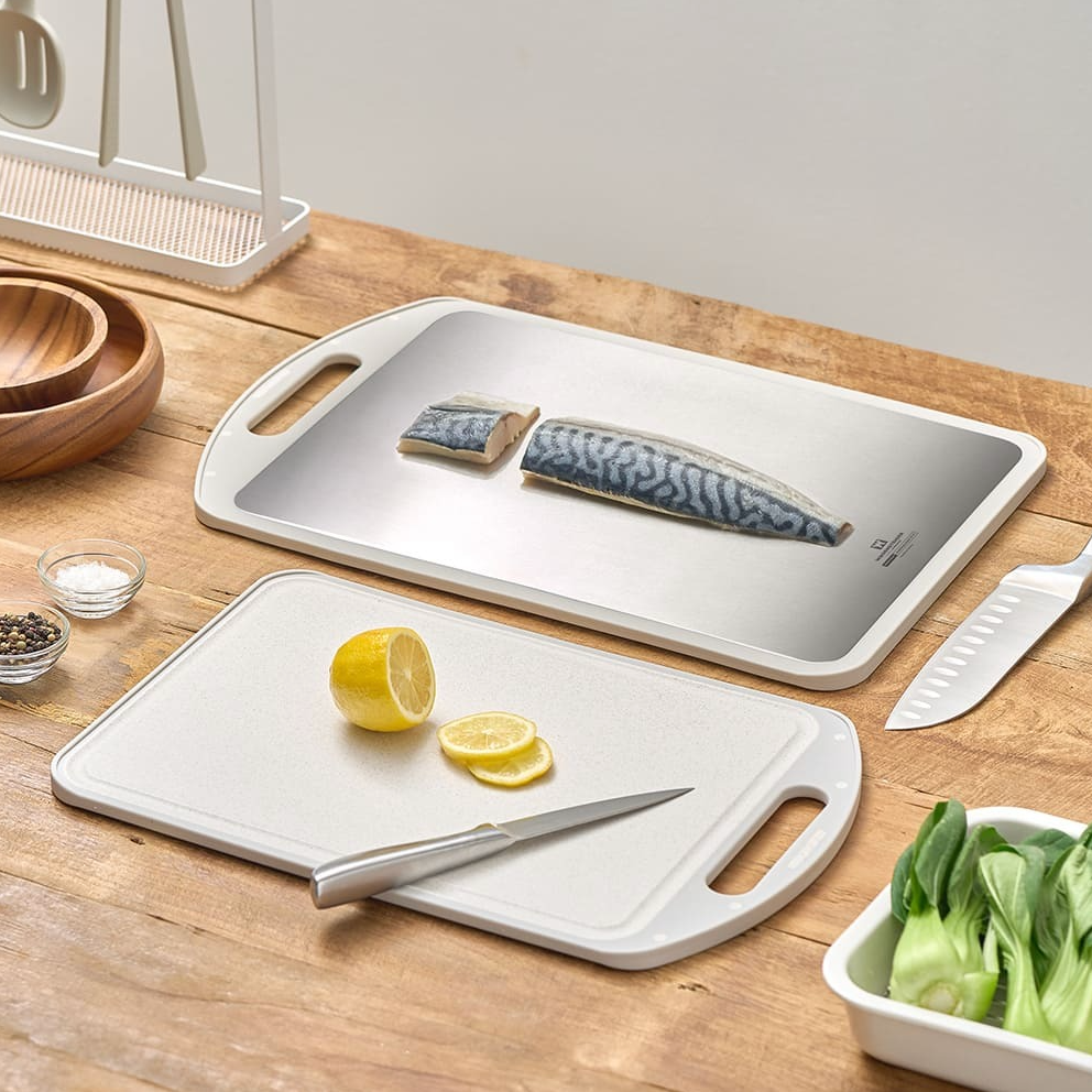 New) Double Sided Stainless Cutting Board