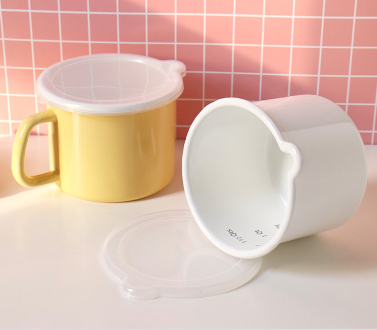 Enamel Canister Pot (Round)