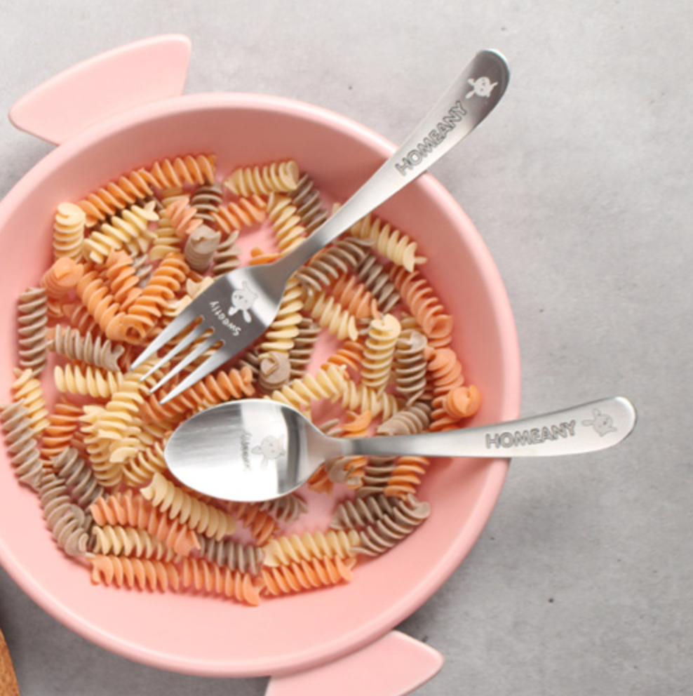 All Stainless Kids Spoon+Fork Set