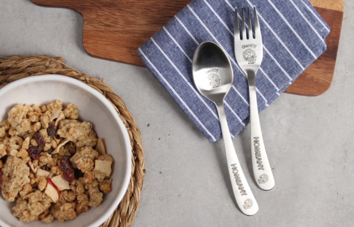 All Stainless Kids Spoon+Fork Set