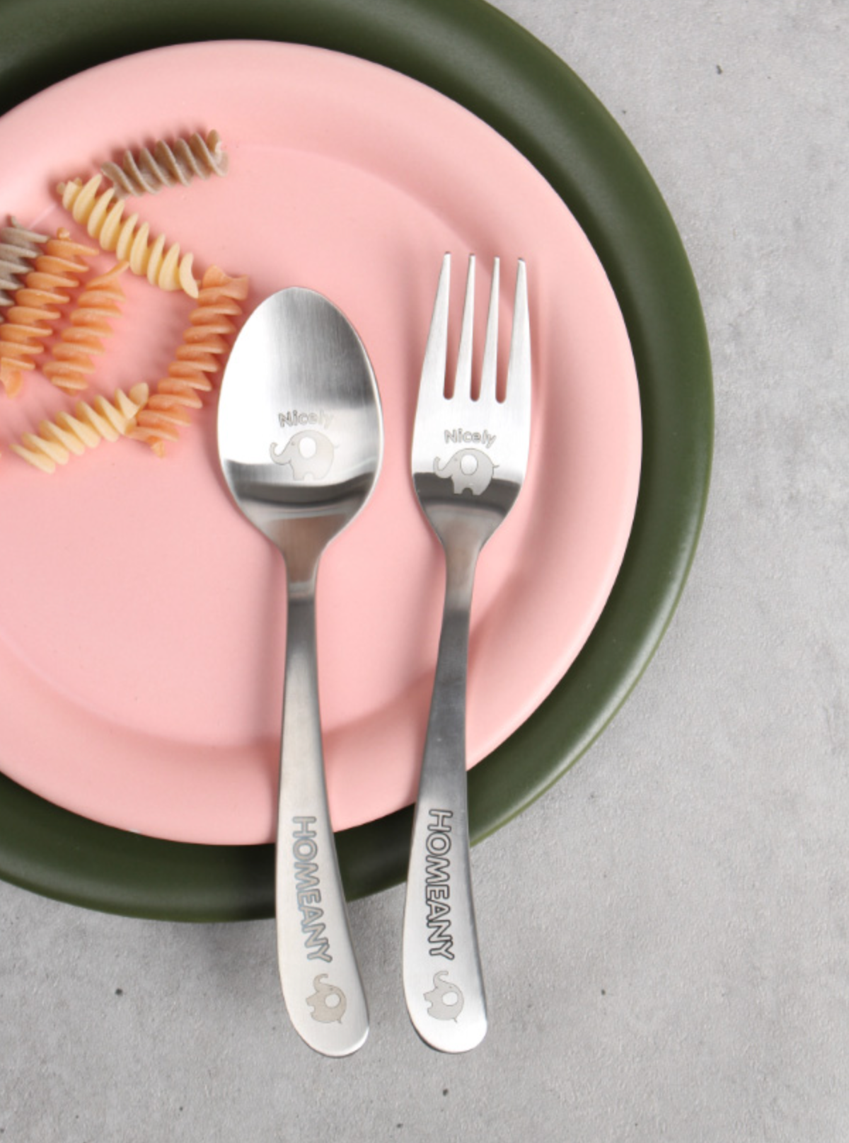 All Stainless Kids Spoon+Fork Set