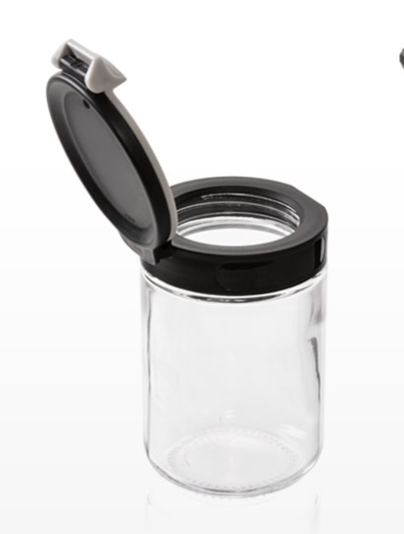 Dual Lid Glass Spice Jars