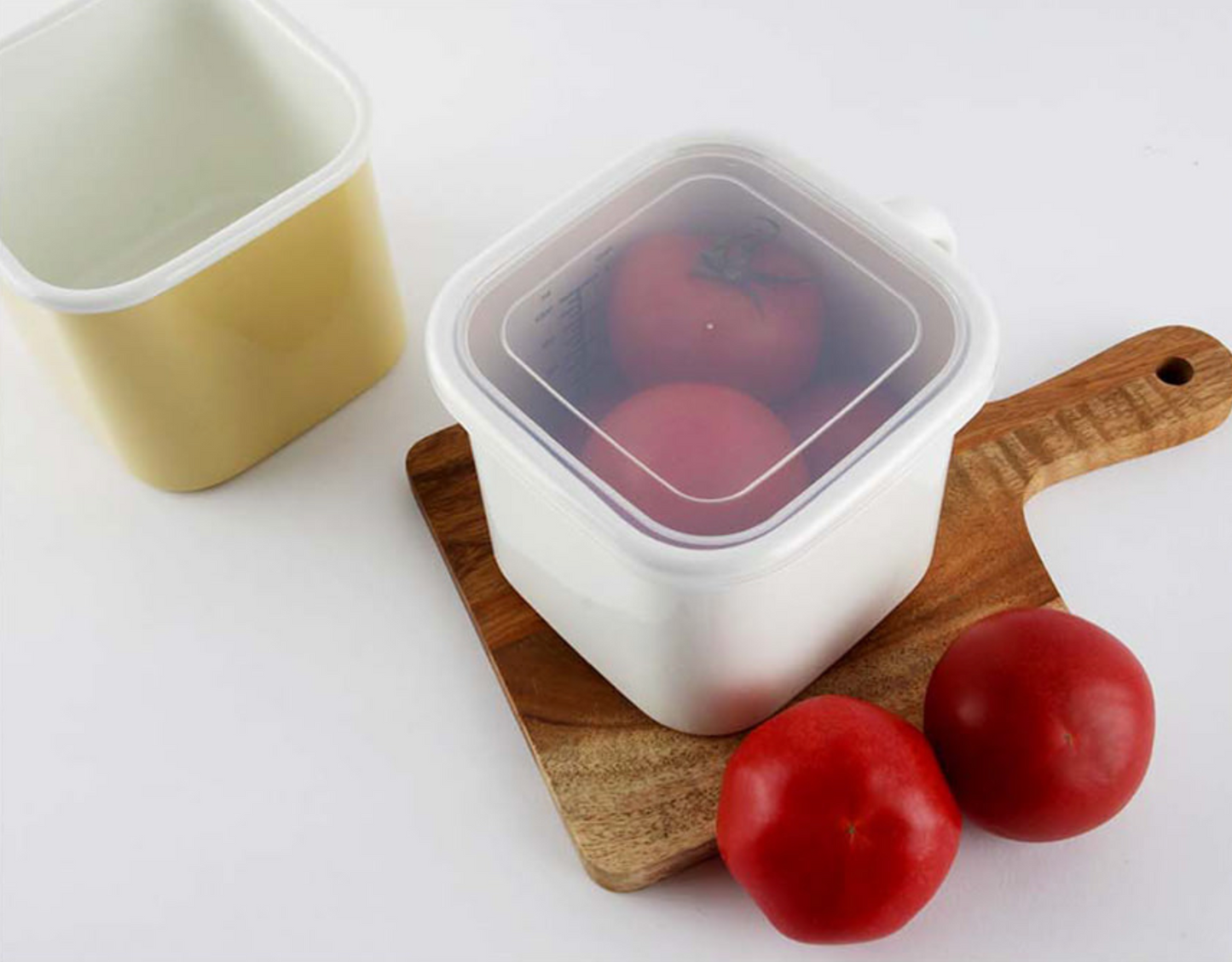 Enamel Canister Pot (Square)