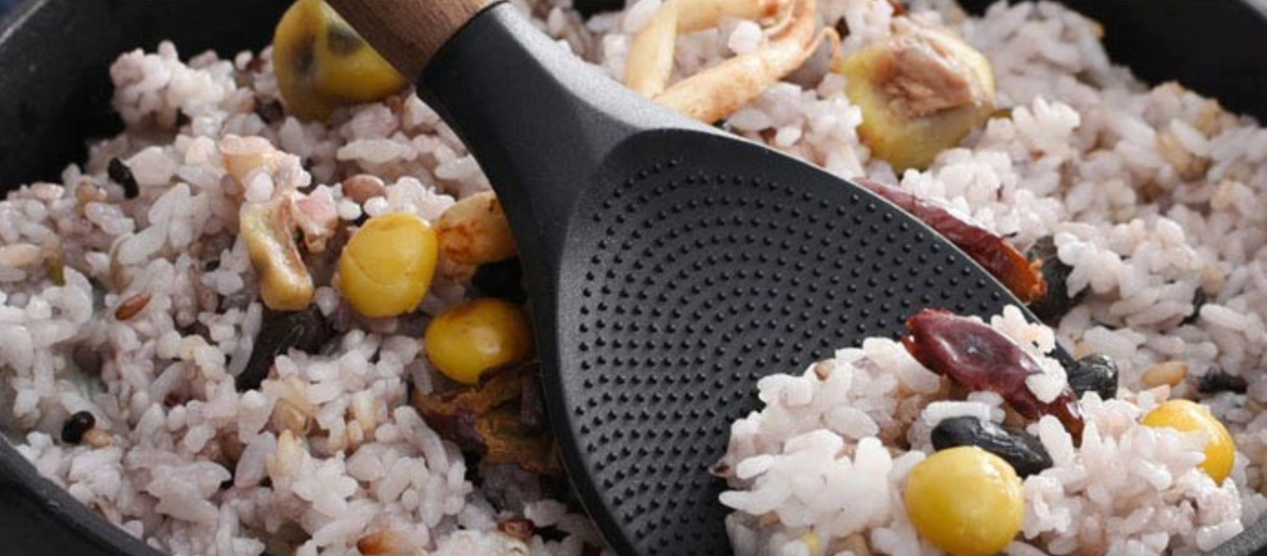 Wooden Handle Silicone Nonstick Rice Paddle