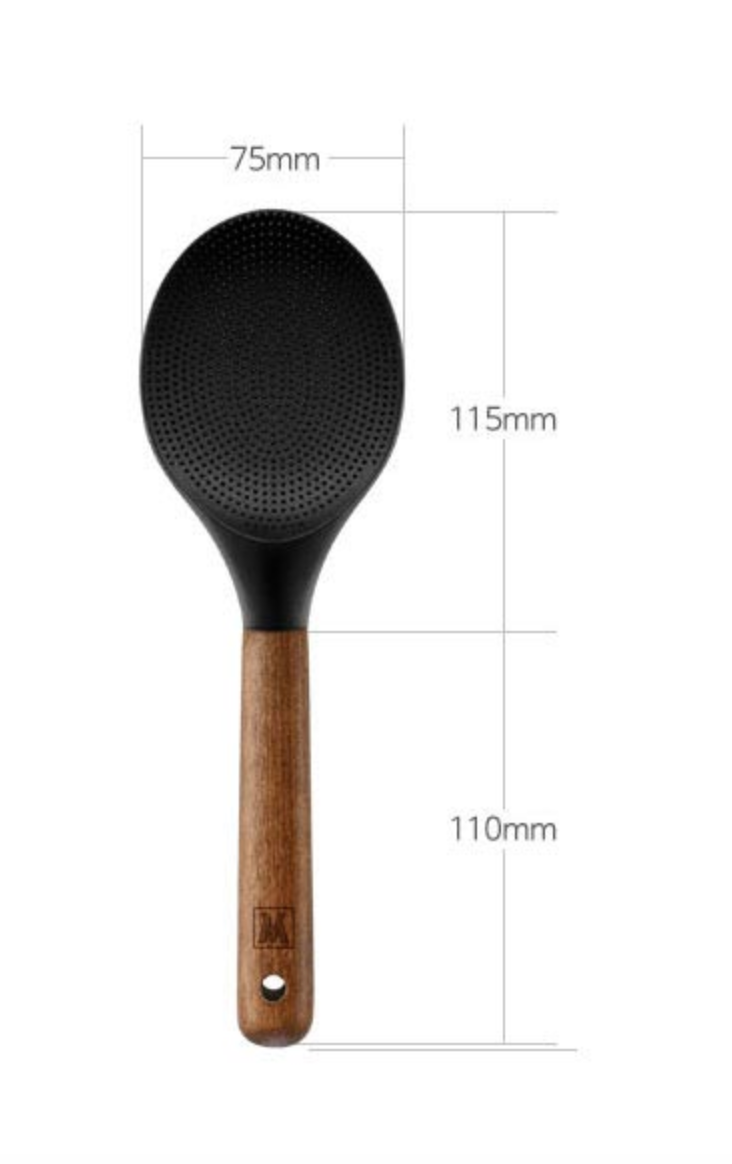 Wooden Handle Silicone Nonstick Rice Paddle