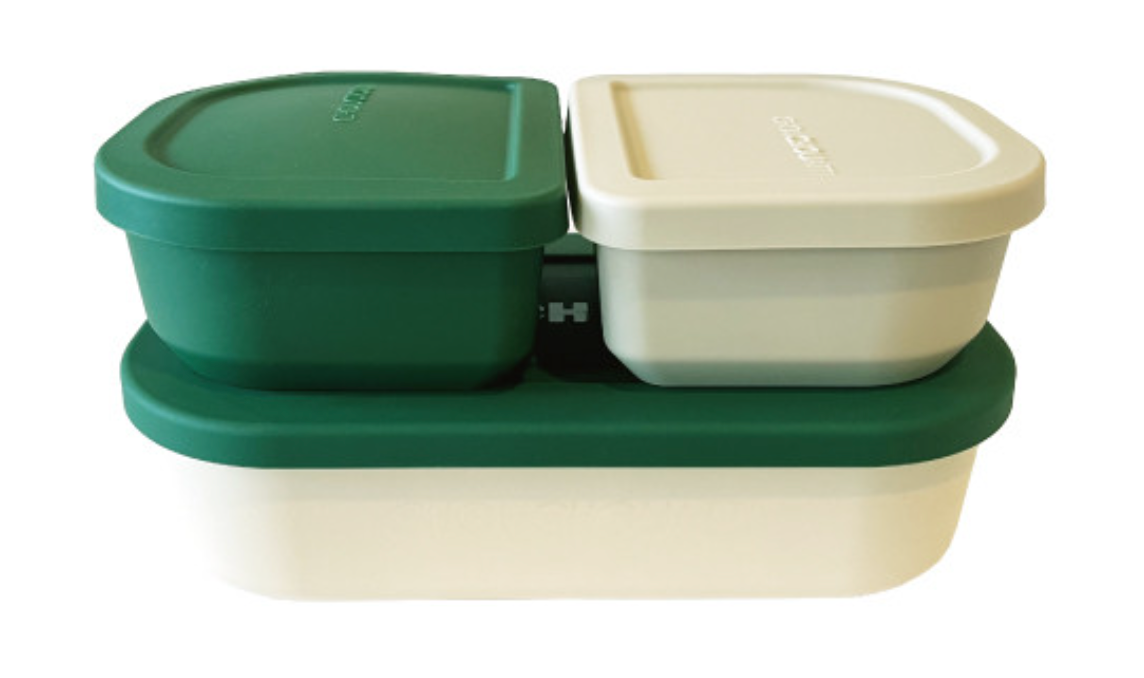 forest green silicone lunchbox