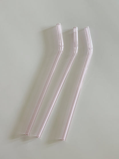 Curved Glass Straw Set (2 Pieces)