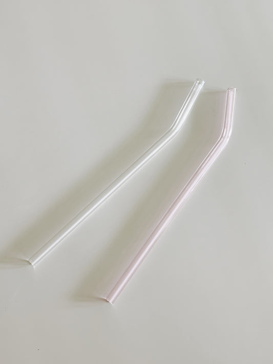 Curved Glass Straw Set (2 Pieces)