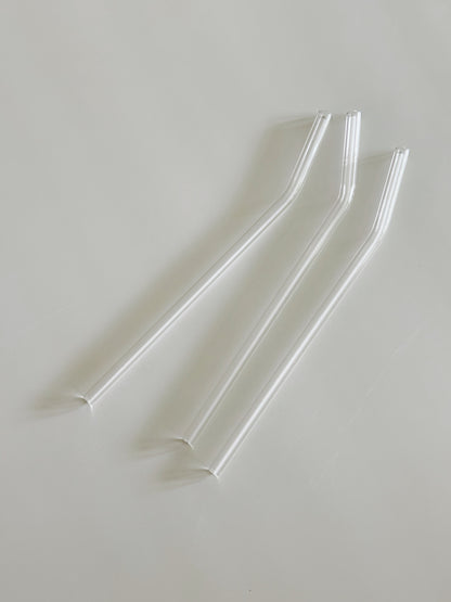 Curved Glass Straw Set (2 Pieces)