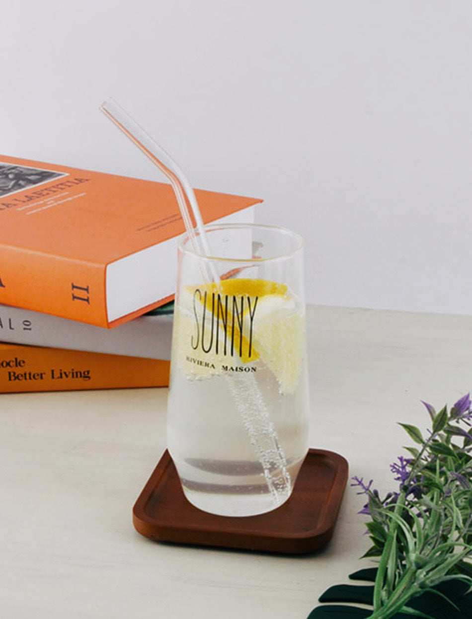 Curved Glass Straw Set (2 Pieces)