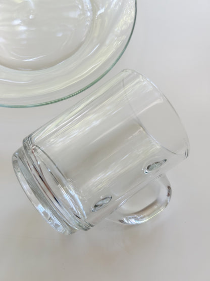 Glass Mug and Plate Set