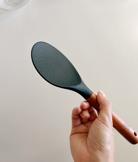 Wooden Handle Silicone Nonstick Rice Paddle