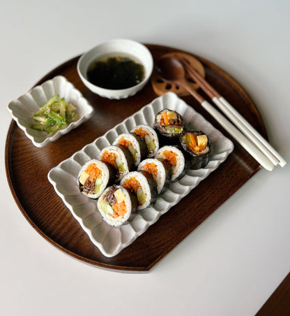 Half Moon Lacquered Wooden Tray (New Colors!)