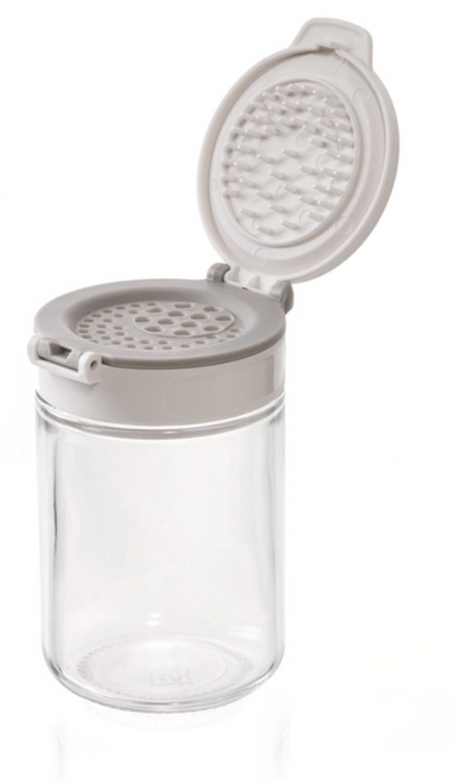 Dual Lid Glass Spice Jars