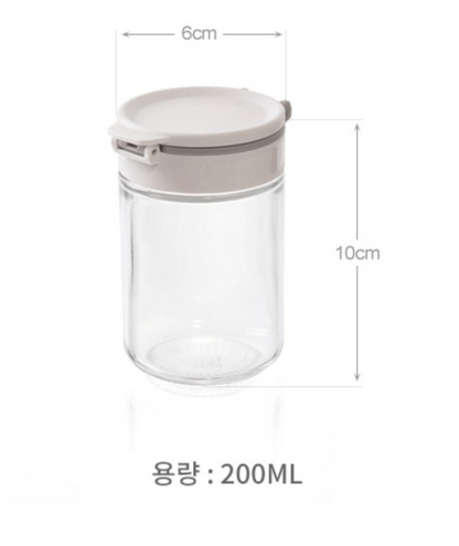 Dual Lid Glass Spice Jars