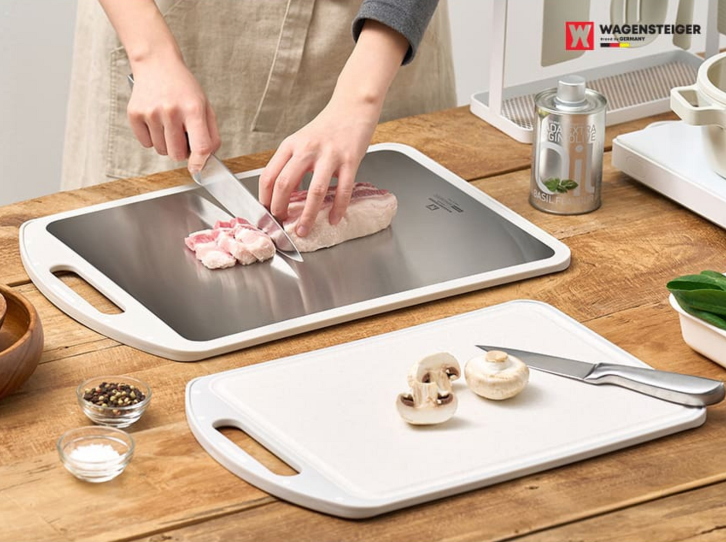 New) Double Sided Stainless Cutting Board