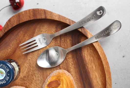 All Stainless Kids Spoon+Fork Set