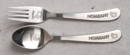 All Stainless Kids Spoon+Fork Set