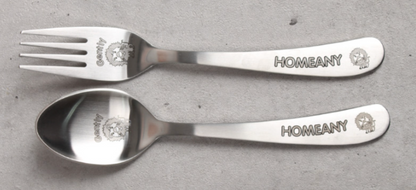 All Stainless Kids Spoon+Fork Set