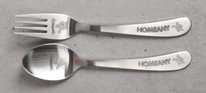 All Stainless Kids Spoon+Fork Set