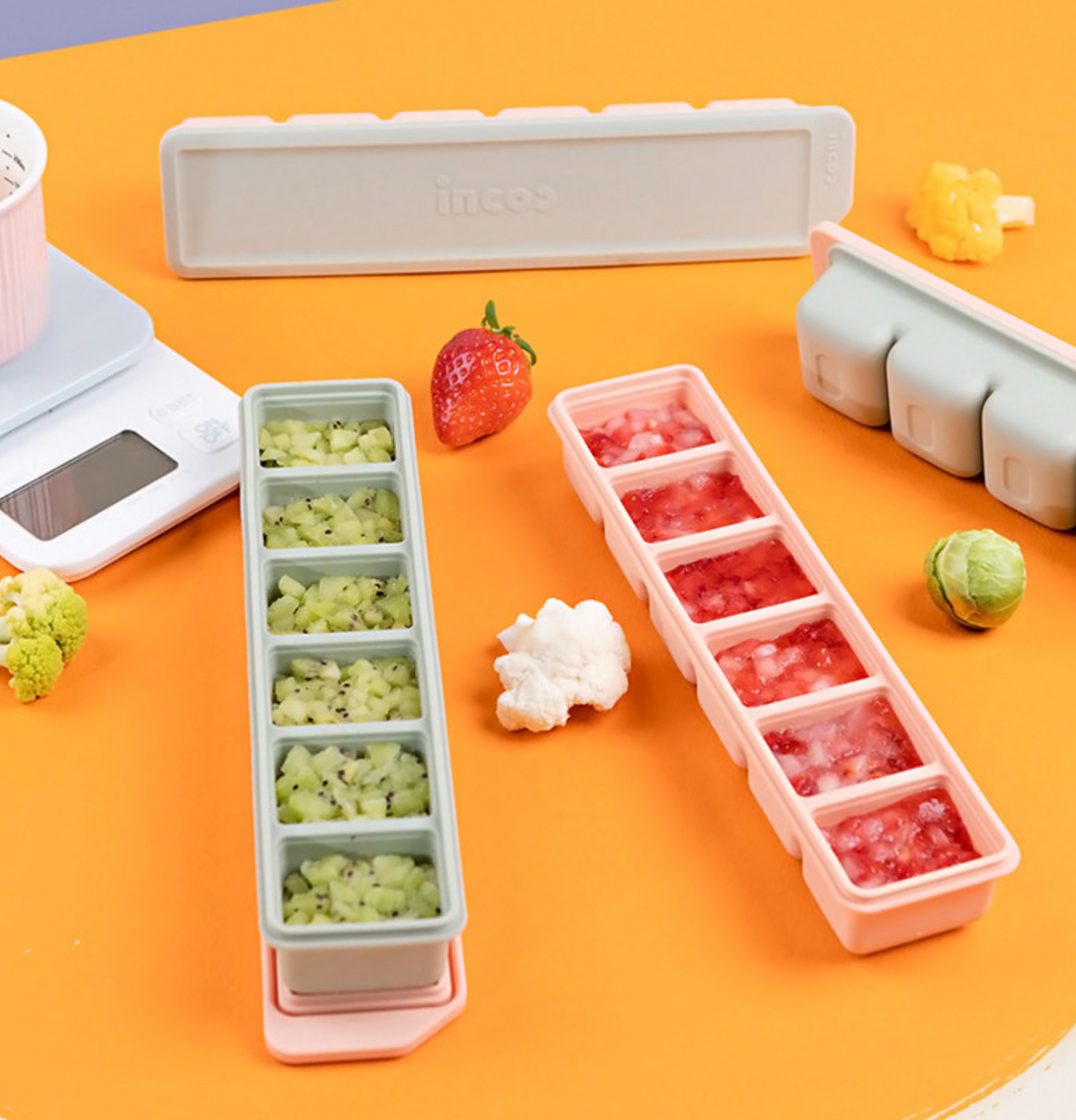 Premium Dual-Sealed Silicone Baby Food Freezer Tray (6 Cubes)