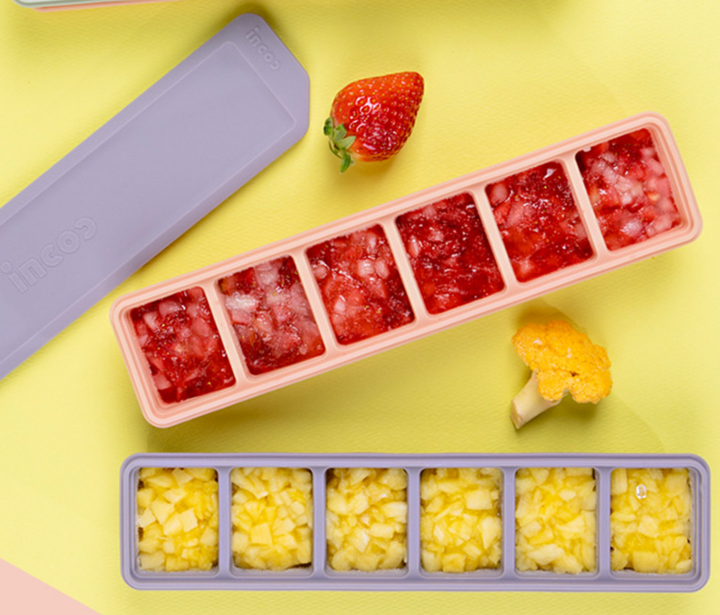 Premium Dual-Sealed Silicone Baby Food Freezer Tray (6 Cubes)