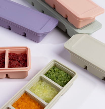 Premium Dual-Sealed Silicone Baby Food Freezer Tray (6 Cubes)