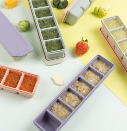 Premium Dual-Sealed Silicone Baby Food Freezer Tray (6 Cubes)