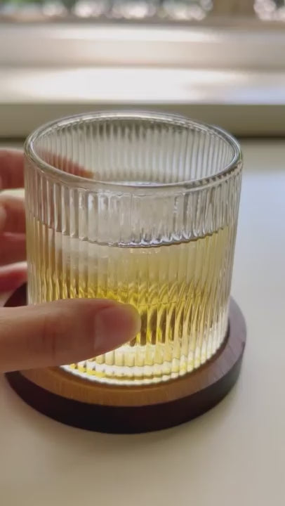 Pleats Rolling Whiskey Glass Set